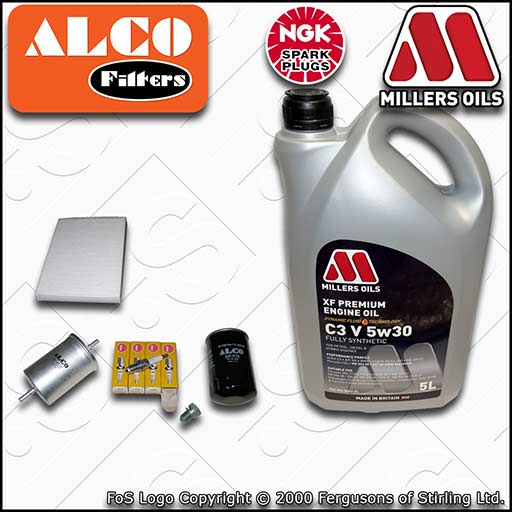 SERVICE KIT for AUDI A4 B6/B7 2.0 20V OIL FUEL CABIN FILTER PLUGS +OIL 2000-2008