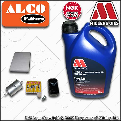 SERVICE KIT for AUDI A4 B6/B7 2.0 20V OIL FUEL CABIN FILTER PLUGS +OIL 2000-2008