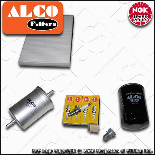 SERVICE KIT for AUDI A4 (B6/B7) 1.6 8V OIL FUEL CABIN FILTERS PLUGS (2000-2008)
