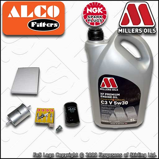 SERVICE KIT for AUDI A4 B6/B7 1.6 8V OIL FUEL CABIN FILTERS PLUGS +OIL 2000-2008