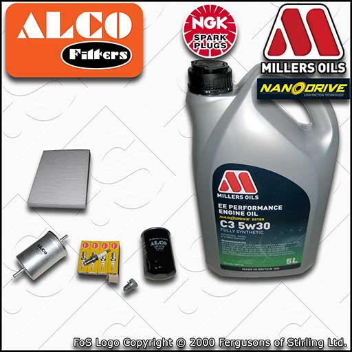 SERVICE KIT for AUDI A4 B6/B7 1.6 8V OIL FUEL CABIN FILTERS PLUGS +OIL 2000-2008