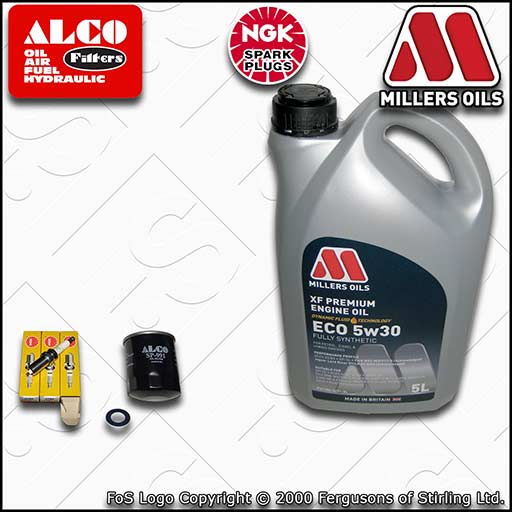 SERVICE KIT for TOYOTA AYGO 1.0 OIL FILTER PLUGS +OIL (2005-2011)