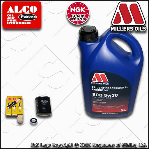 SERVICE KIT for TOYOTA AYGO 1.0 OIL FILTER PLUGS +OIL (2005-2011)