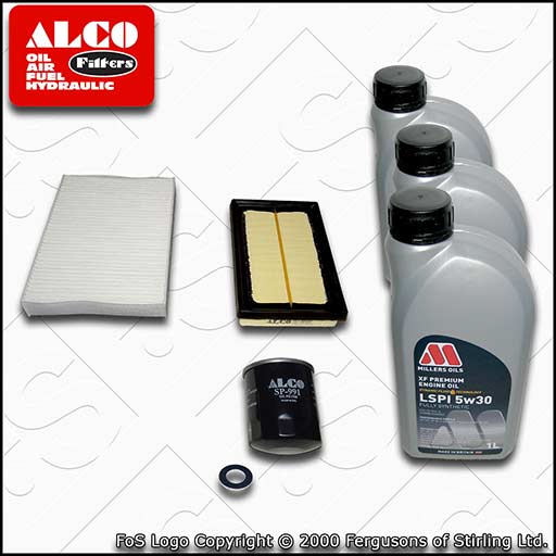 SERVICE KIT for TOYOTA AYGO 1.0 OIL AIR CABIN FILTERS +OIL (2014-2021)