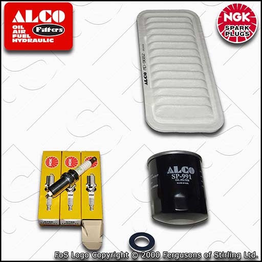 SERVICE KIT for TOYOTA AYGO 1.0 OIL AIR FILTERS PLUGS (2005-2011)