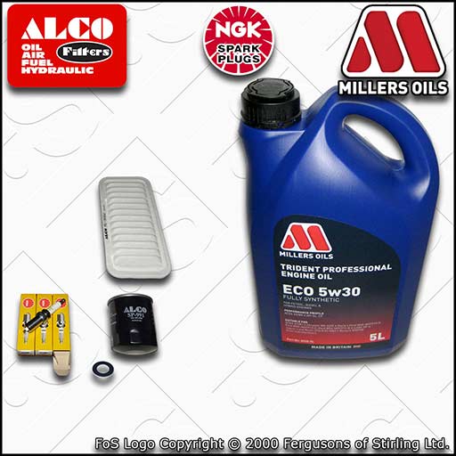 SERVICE KIT for TOYOTA AYGO 1.0 OIL AIR FILTERS PLUGS +OIL (2005-2011)