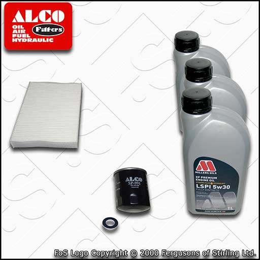 SERVICE KIT for TOYOTA AYGO 1.0 OIL CABIN FILTERS +OIL (2014-2021)