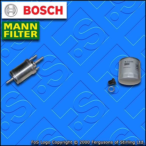 SERVICE KIT for VW CADDY SA 1.0 1.2 1.4 TSI BOSCH OIL FUEL FILTERS (2015-2020)