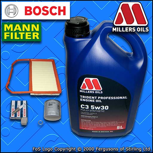 SERVICE KIT for SEAT MII 1.0 OIL AIR FILTER PLUGS +5w30 C3 OIL (2011-2021)