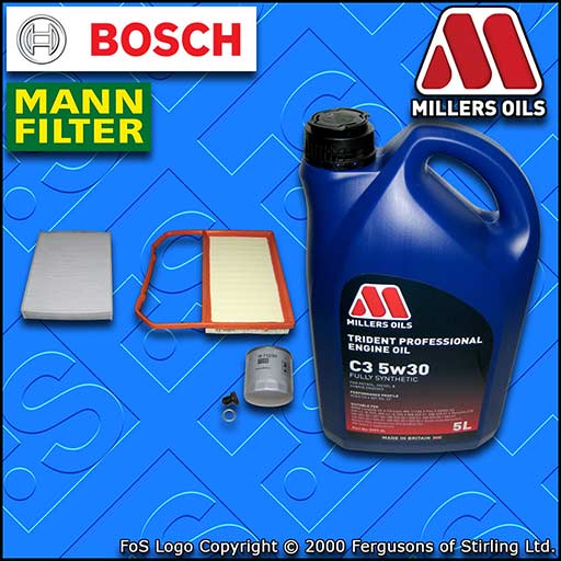 SERVICE KIT for SEAT MII 1.0 OIL AIR CABIN FILTER +5w30 C3 OIL (2011-2021)