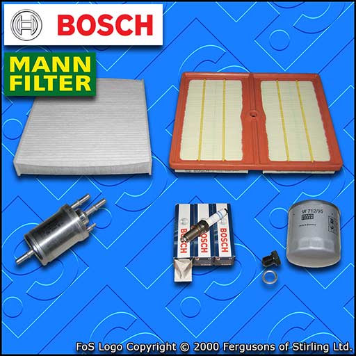SERVICE KIT for VW POLO 1.0 TSI CHZB CHZC OIL AIR FUEL CABIN FILTERS PLUGS 14-17