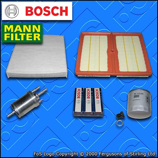 SERVICE KIT for VW POLO 1.0 TSI CHZB CHZC OIL AIR FUEL CABIN FILTERS PLUGS 14-17