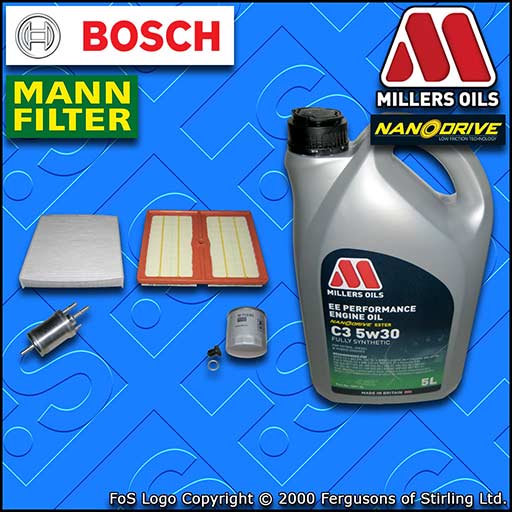 SERVICE KIT for VW POLO 1.0 TSI CHZB CHZC OIL AIR FUEL CABIN FILTER +OIL (14-17)