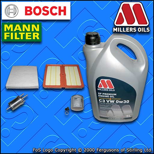 SERVICE KIT for VW POLO 1.0 TSI CHZB CHZC OIL AIR FUEL CABIN FILTER +OIL (14-17)
