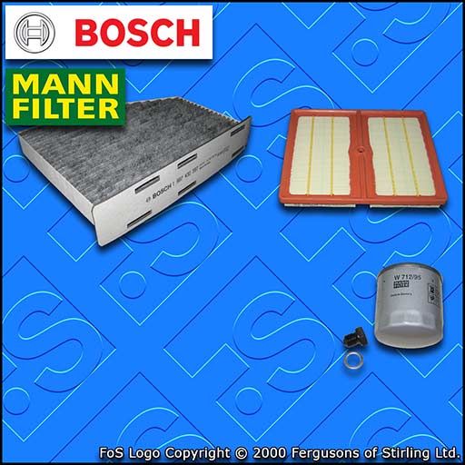 SERVICE KIT for VW CADDY SA 1.0 TSI BOSCH OIL AIR CABIN FILTERS (2015-2020)